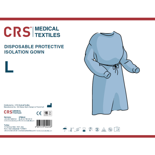 Beskyttelsesfrakk, blå, 50 stk., str. XL 