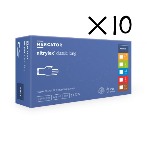Mercator Nitrylex classic long nitrilhansker, medisinsk godkjent 