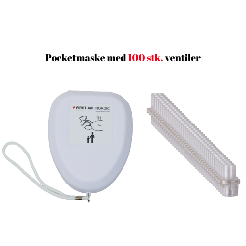 Pocketmaske med 100 ventiler 