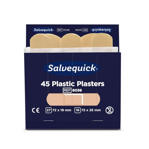 SALVEQUICK plaster refill, 6 x 45 stk. 
