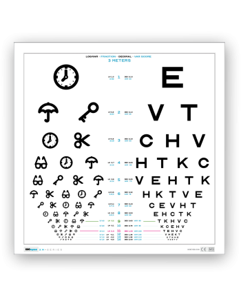 Synstestpakke 45x45 cm, lysboks med to synstavler kombinert 