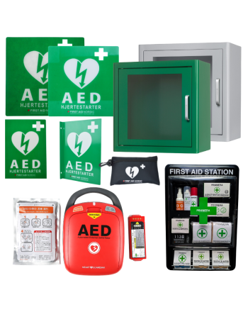 Heart Guardian hjertestarterpakke med skap 