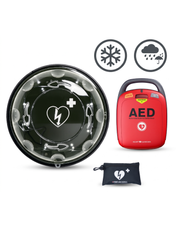 Heart Guardian hjertestarter med utendørsskap varmeskap 