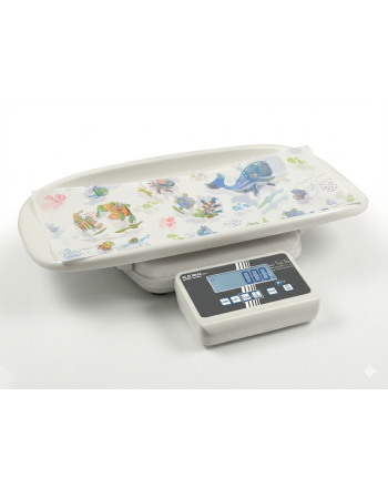 Papirark til spedbarnsvekt/benk med barnemotiv, 9 ruller 