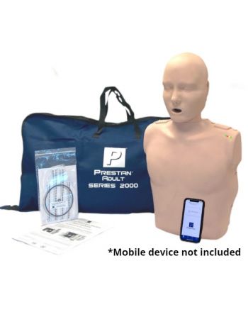 Prestan 2000 førstehjelpsdukke med HLR-analyse på mobil (1) 