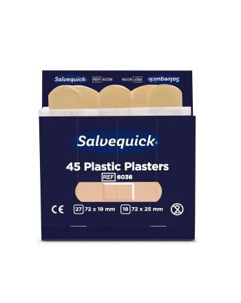 SALVEQUICK plaster refill, 6 x 45 stk. 